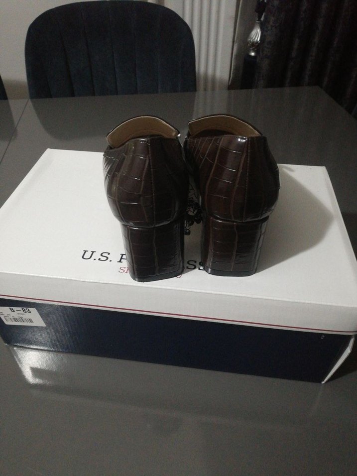 Kahverengi Klasik Kadın Deri Topuklu Ayakkabı - Görsel 3