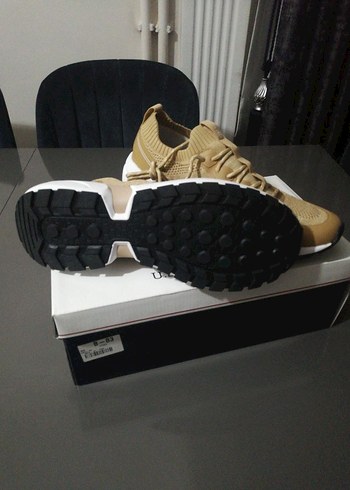 Bej Bağcıklı Erkek Spor Ayakkabı - Görsel 5