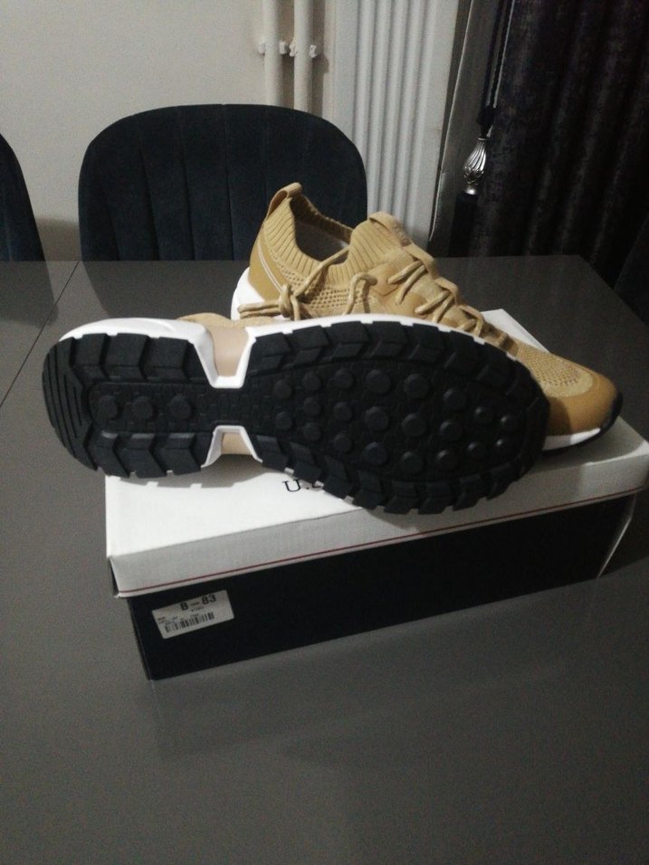 Bej Bağcıklı Erkek Spor Ayakkabı - Görsel 5