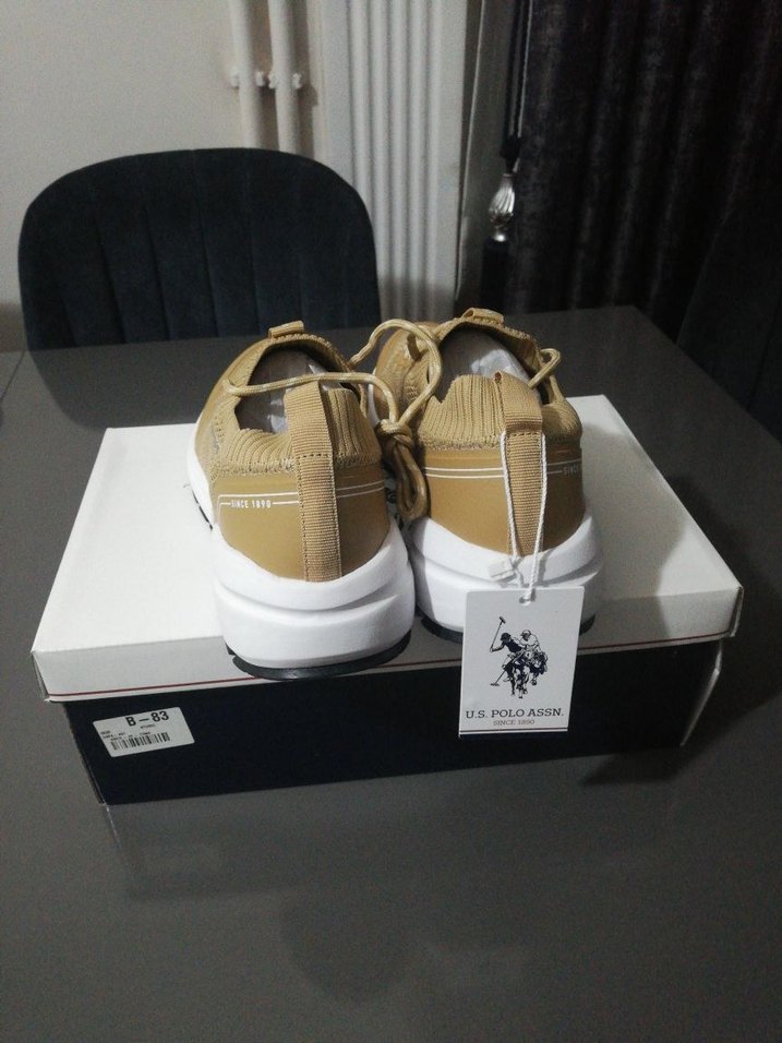 Bej Bağcıklı Erkek Spor Ayakkabı - Görsel 4