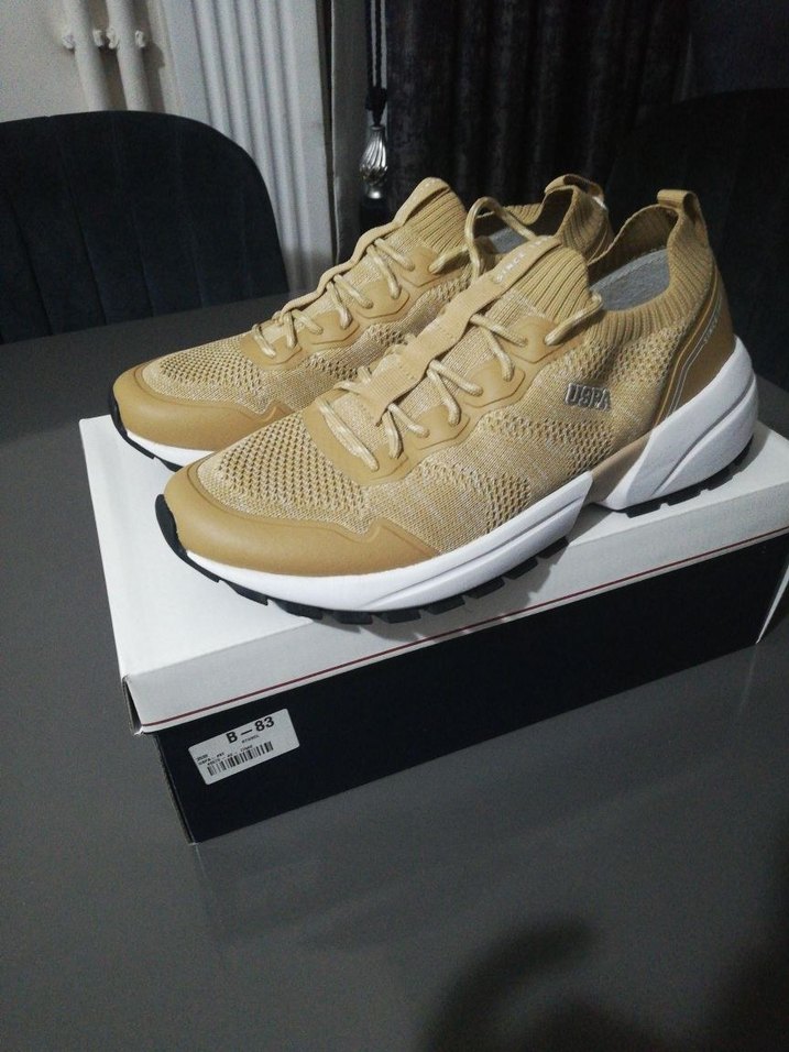 Bej Bağcıklı Erkek Spor Ayakkabı - Görsel 3