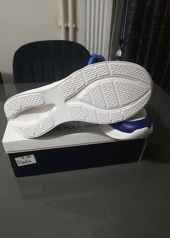 U.S. Polo Assn. Erkek Bağcıklı Mavi Spor Ayakkabı - Görsel 6