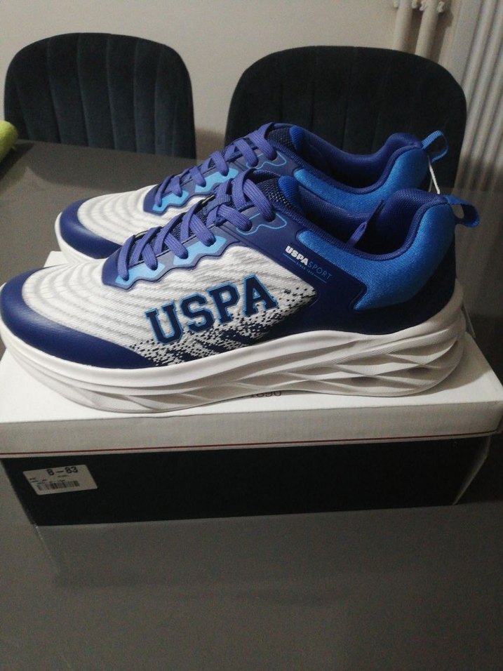 U.S. Polo Assn. Erkek Bağcıklı Mavi Spor Ayakkabı - Görsel 3