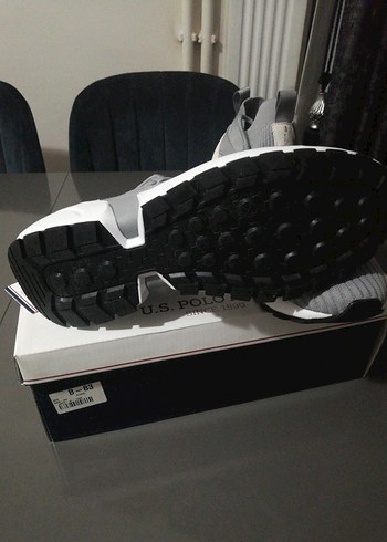 U.S. Polo Assn. Gri Erkek Spor Ayakkabı - Görsel 5