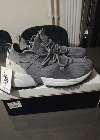 U.S. Polo Assn. Gri Erkek Spor Ayakkabı - Görsel 3