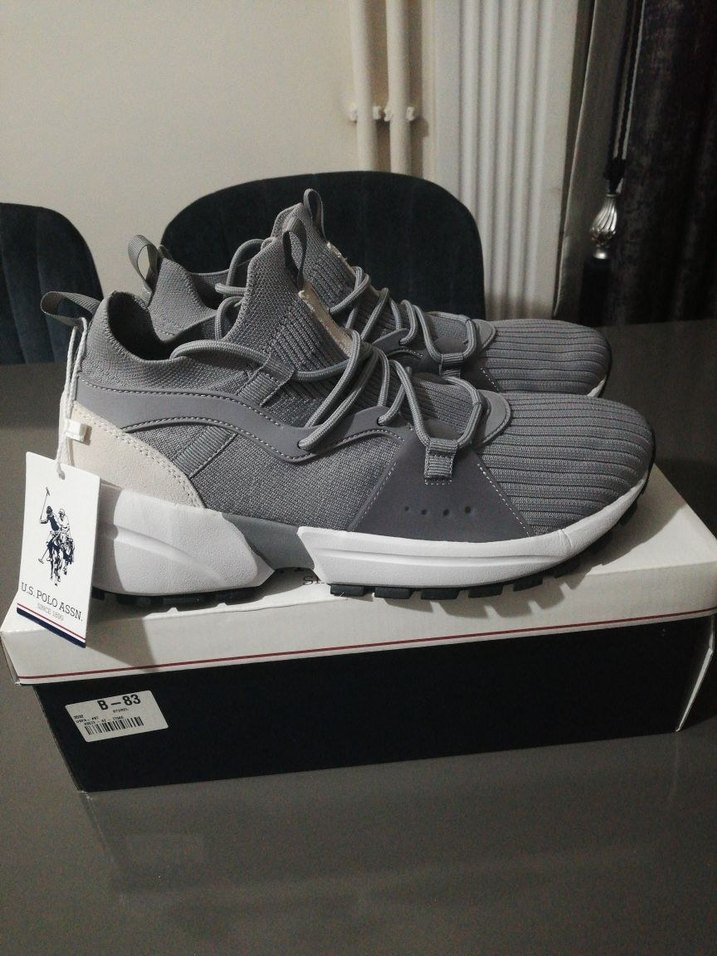 U.S. Polo Assn. Gri Erkek Spor Ayakkabı - Görsel 3