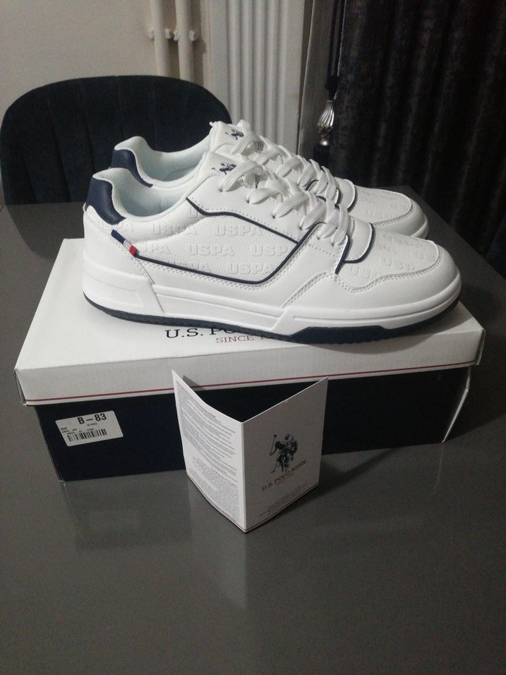 Beyaz Erkek Spor Ayakkabı Velcro Detaylı - Görsel 4