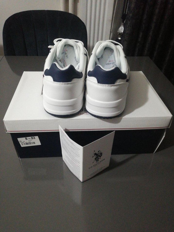 Beyaz Erkek Spor Ayakkabı Velcro Detaylı - Görsel 5