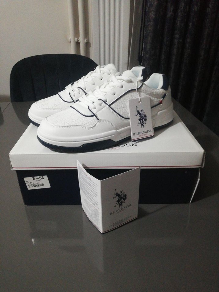 Beyaz Erkek Spor Ayakkabı Velcro Detaylı - Görsel 3