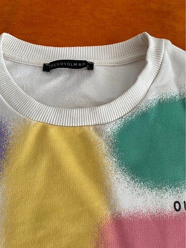 Trendyol Milla Beyaz/Renkli Sweatshirt XL