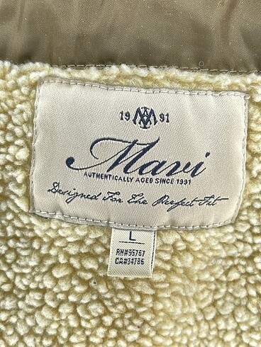 l Beden haki Renk Mavi Jeans Mont %70 İndirimli.