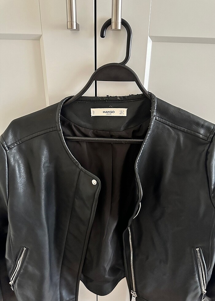 Mango deri ceket - Görsel 2