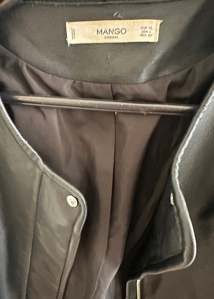 Mango deri ceket - Görsel 3