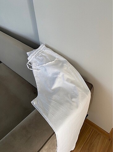 Stradivarius Beyaz keten pantolon