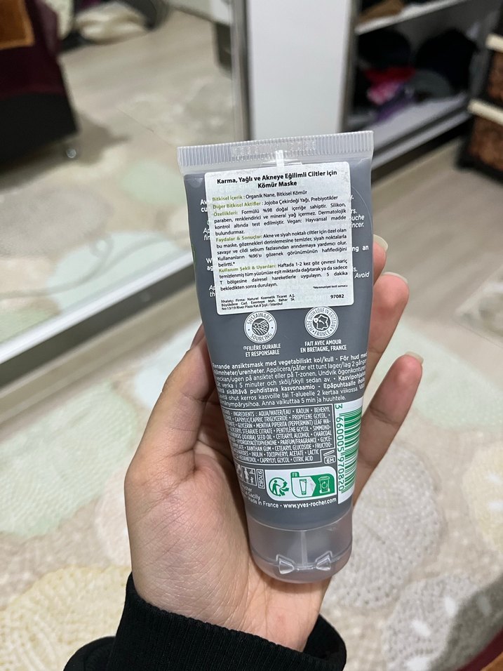 Yves Rocher Pure Menthe kömürlü kil maskesi - Görsel 2