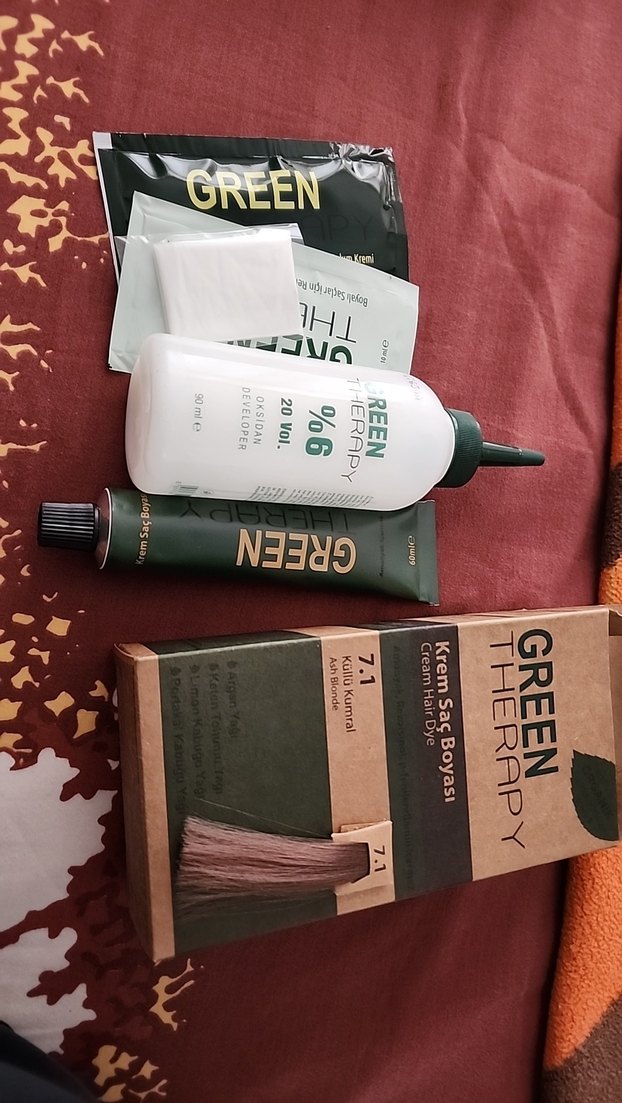 Green Therapy Krem Saç Boyası 7.1 Küllü Kumral - Görsel 4
