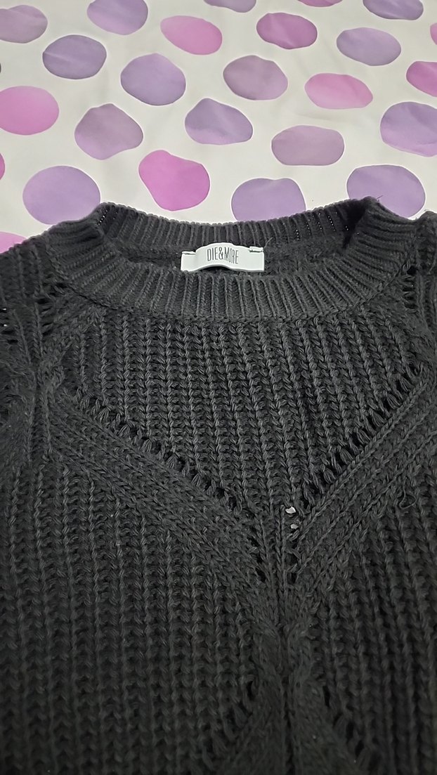 Siyah Triko Kadın Kazak - Görsel 2