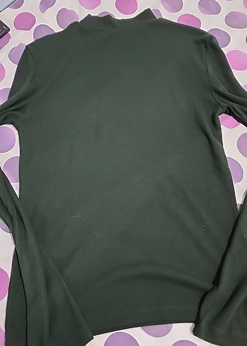 Yeşil yarim Boğazlı Kadın Kazak - Görsel 2