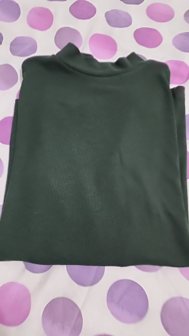 Yeşil yarim Boğazlı Kadın Kazak - Görsel 3