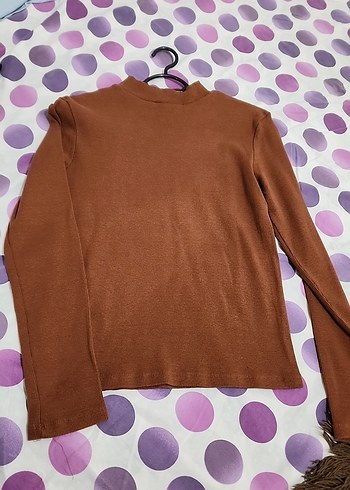 Kadın Kahverengi Yüksek Yakalı fitilliKazak - Görsel 3