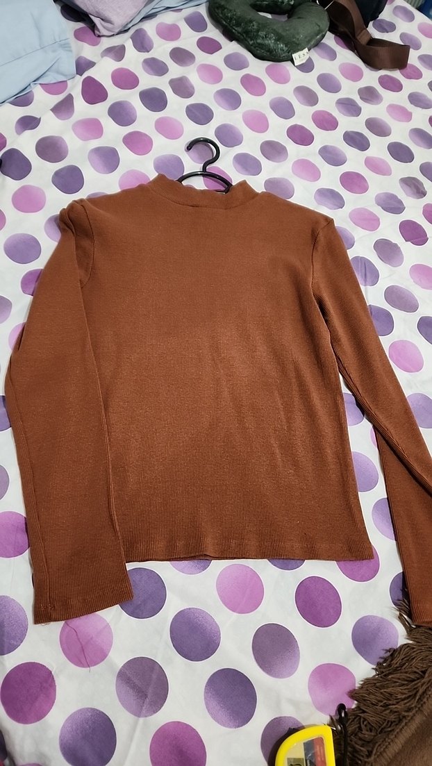 Kadın Kahverengi Yüksek Yakalı fitilliKazak - Görsel 3