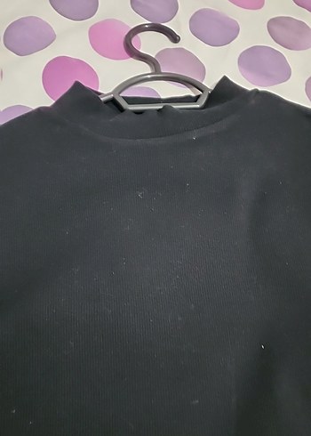 Kadın Siyah Yarım Boğazlı Basic Kazak - Görsel 3