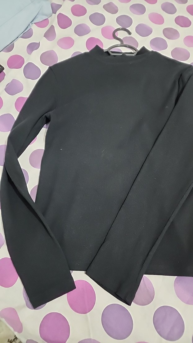 Kadın Siyah Yarım Boğazlı Basic Kazak - Görsel 2