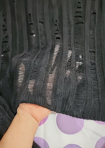 Siyah Kadın Kazak - Görsel 2