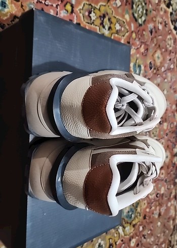 Elle Bej Kadın Platform Topuklu Bağcıklı Spor Ayakkabı - Görsel 5