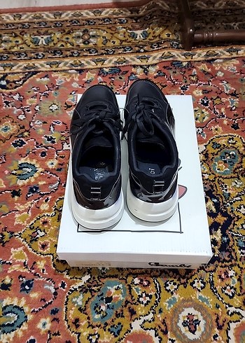 rugan Siyah Platform Spor Ayakkabı - Görsel 5