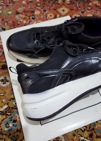 rugan Siyah Platform Spor Ayakkabı - Görsel 3