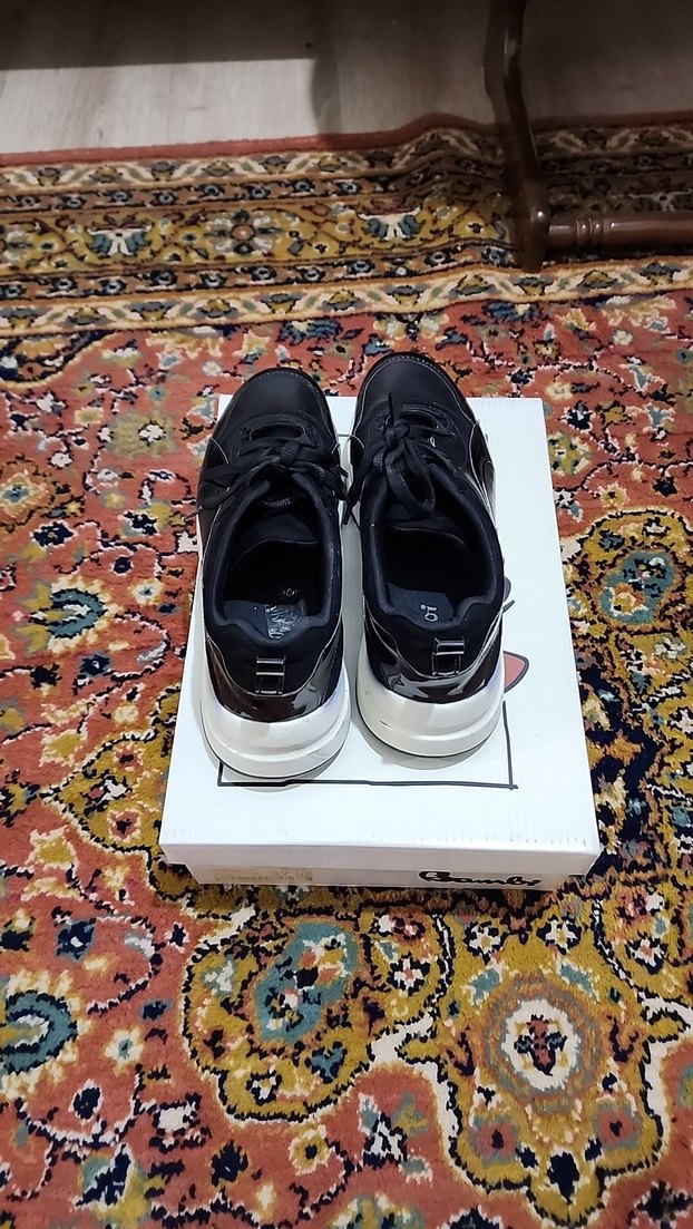 rugan Siyah Platform Spor Ayakkabı - Görsel 5