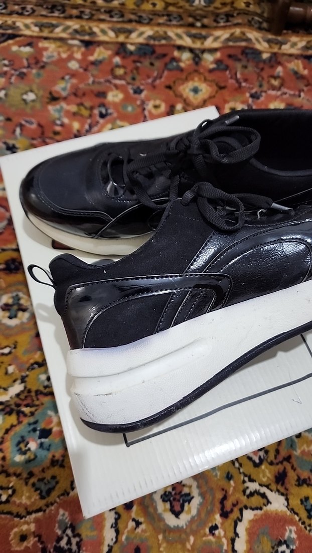 rugan Siyah Platform Spor Ayakkabı - Görsel 3