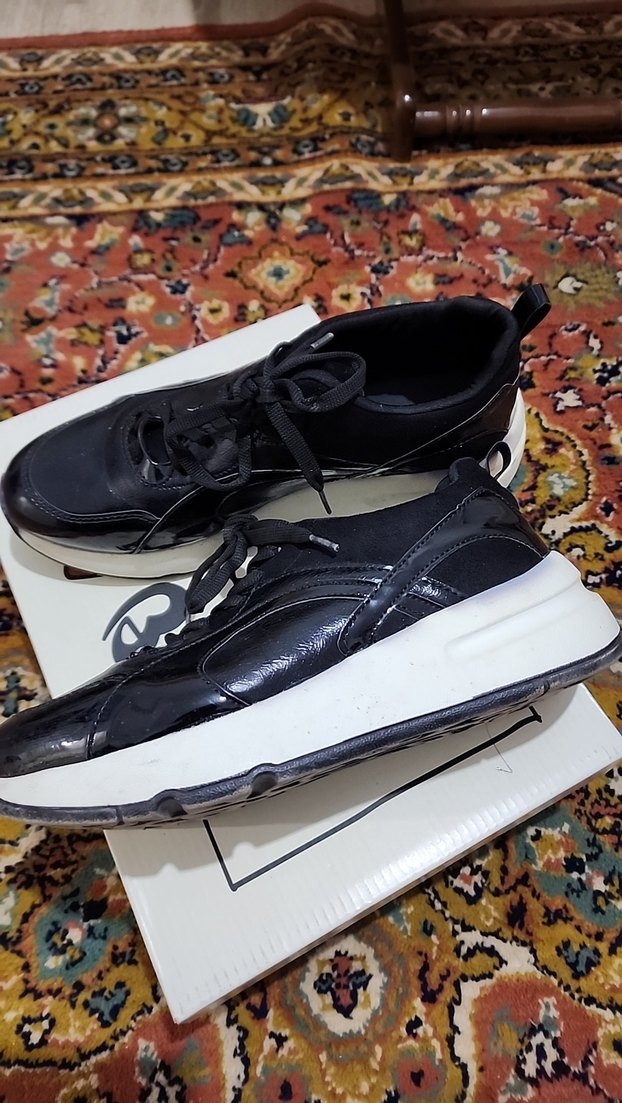 rugan Siyah Platform Spor Ayakkabı - Görsel 2