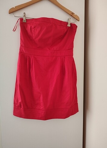 Straplez mini elbise 