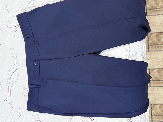 46 Beden Kadın Lacivert Kumaş Pantalon