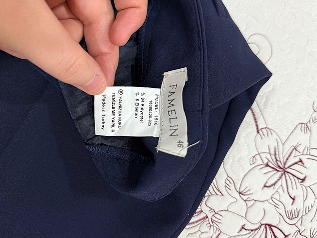 Famelin Kadın Lacivert Kumaş Pantalon