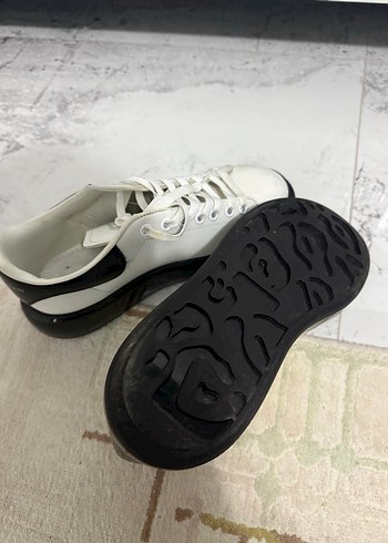 Siyah platform topuklu beyaz erkek spor ayakkabı - Görsel 4