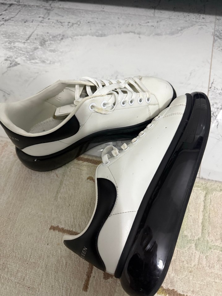 Siyah platform topuklu beyaz erkek spor ayakkabı - Görsel 3