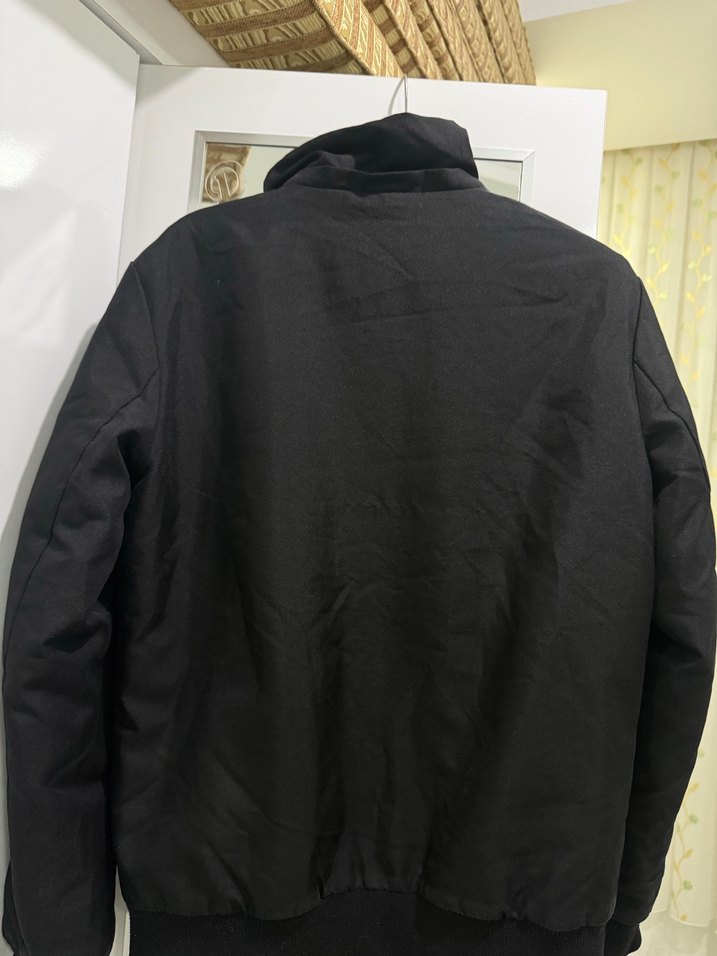 Siyah Yüksek Yakalı Erkek Mont - Görsel 2