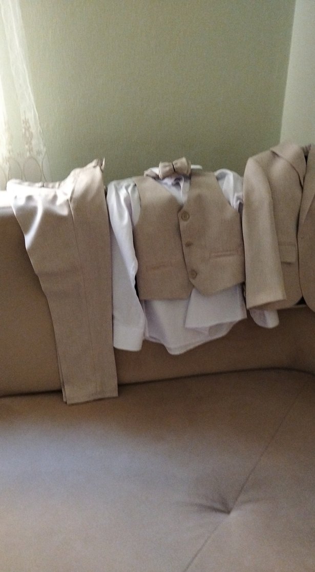 Bej Renkli Erkek Çocuk Klasik Takım Elbise - Görsel 4