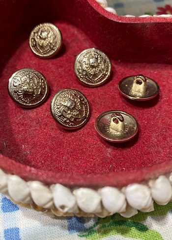 Altın Renk İşlemeli,Kadın Düğmeleri - Görsel 2