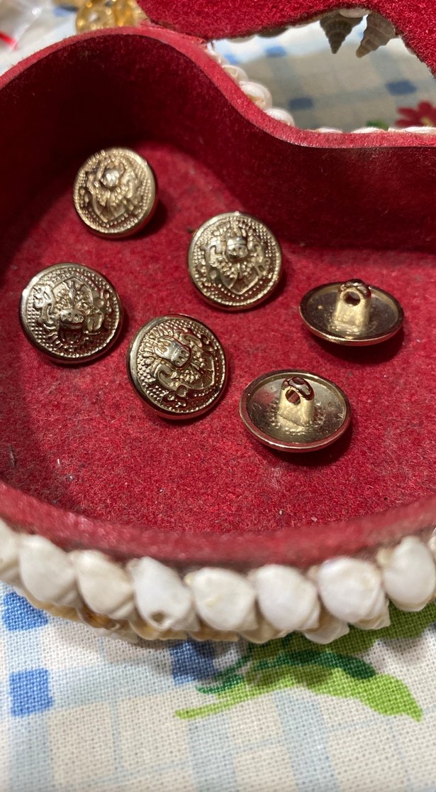 Altın Renk İşlemeli,Kadın Düğmeleri - Görsel 2