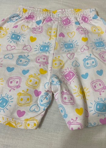 Renkli Pop Kültür fırfırlı Kız Şortu - Görsel 4