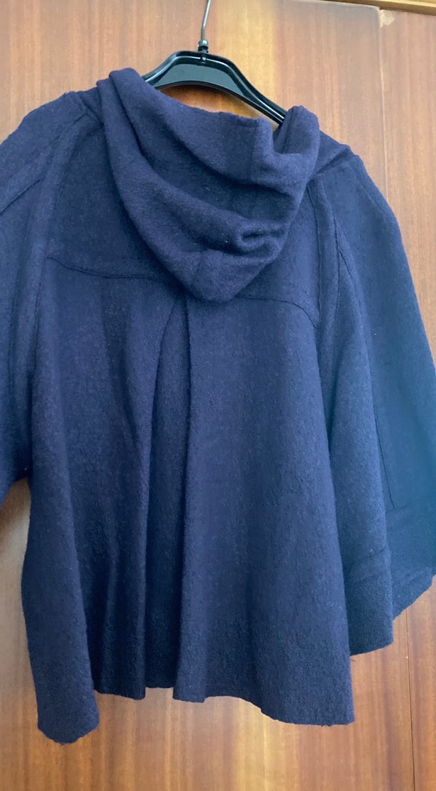 Düğmeli Lacivert Kadın Yün Ceket - Görsel 5