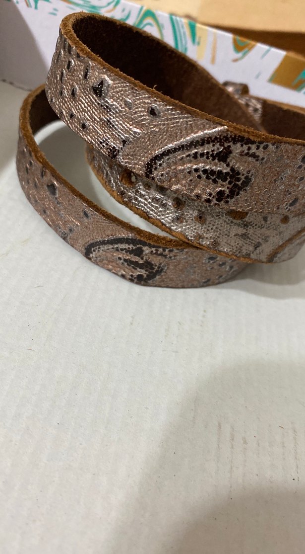 Desenli Deri Kadın Kemer - Görsel 2