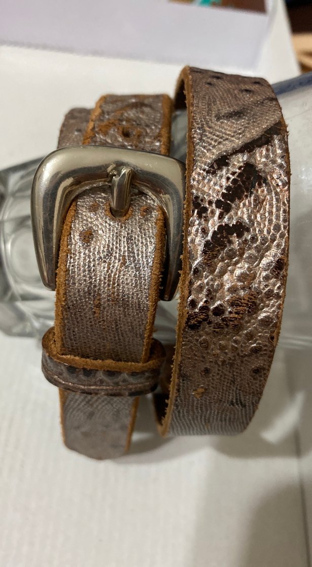 Desenli Deri Kadın Kemer - Görsel 3