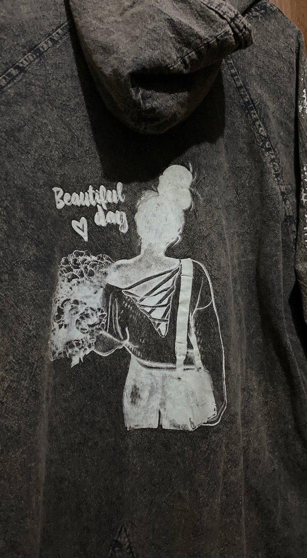 Kapüşonlu ferm.Denim Sweat - Görsel 4