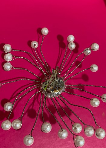 İncili broş veya saç aksesuarı - Görsel 2