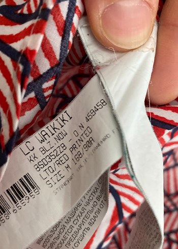 Kırmızı Desenli Volanlı askılı - Görsel 2